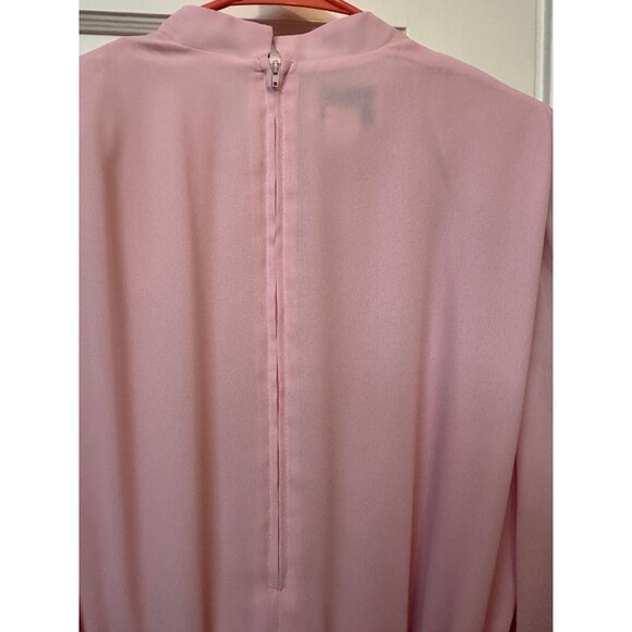 Henry Lee Womens Dress Vintage Pink Secretary Bow 9 To 5 Modest Sz 12 Union USA - Picture 6 of 7